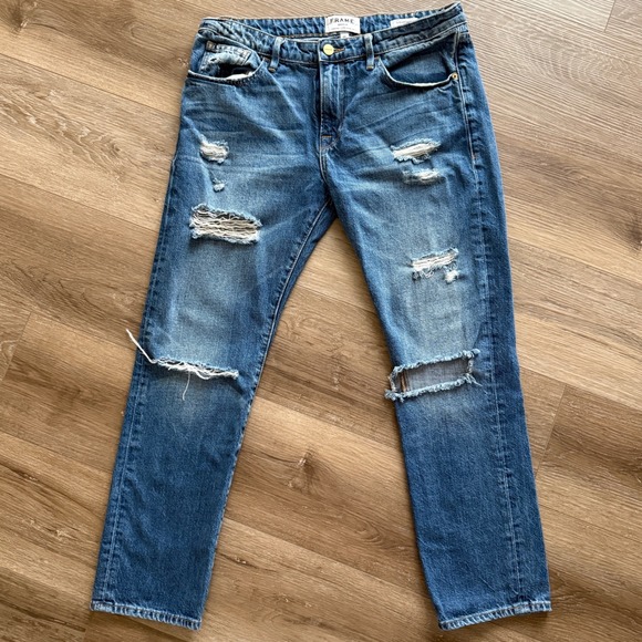Frame Denim Denim - FRAME Denim Le Grand Garçon "Westminster"‎ Distressed Jeans - Size 28 (size 6)